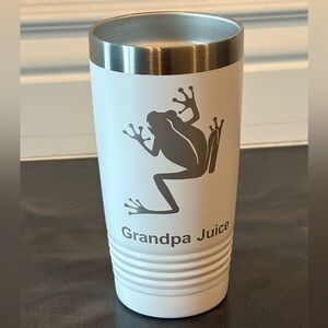 GAG GIFT Grandpa Juice 18 oz. Frog Travel Tumbler Insulated Stainless Steel